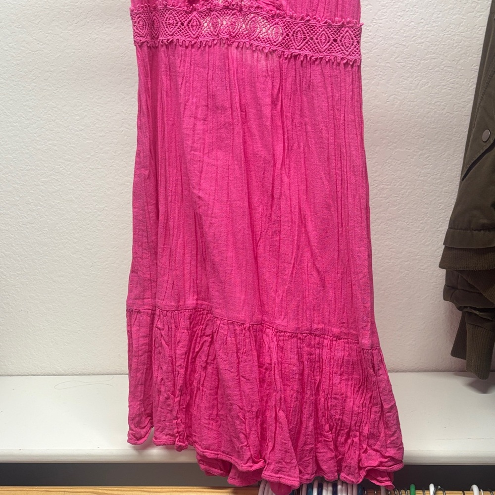 Pink Ruffled Mini Dress - Picture 3 of 4